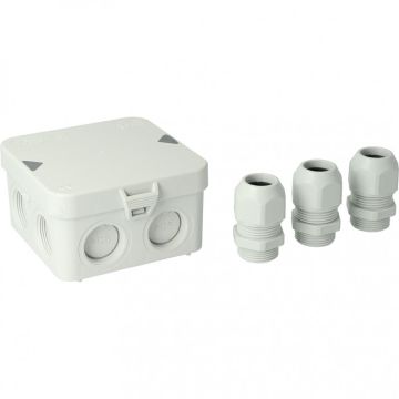 ATTEMA aftakdoos met wartel M25 IP65 grijs 3 stuks (AT2500)