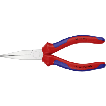 KNIPEX langbektang verchroomd platte bek 160 mm (3015160)