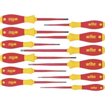 Wiha slimFix schroevendraaierset VDE sleuf-philips-pozidriv-torx 12-delig (3201K12)