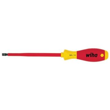 Wiha SoftFinish schroevendraaier VDE sleuf 2.5x0.4mm 179mm lengte - schacht 75mm (00820)