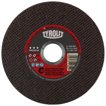 Tyrolit doorslijpschijf premium 115x1,0x22mm inox en RVS per stuk (34332802)