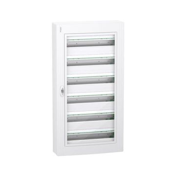 Schneider Electric prismaSeT lege zekeringkast 6-rijen 144 modules met transparante deur (LVSXM624)