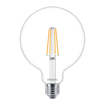 Philips LED lamp filament rond E27 5.9W 806lm warm wit 3300K dimbaar (8719514347984)