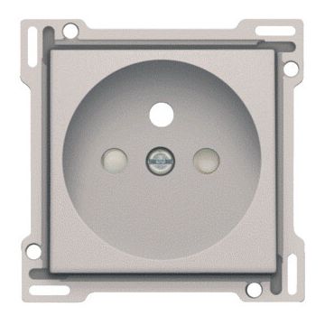 Niko centraalplaat voor stopcontact met penaarde en kinderveiligheid inbouwdiepte 28,5mm - Original Light Grey (102-66601)