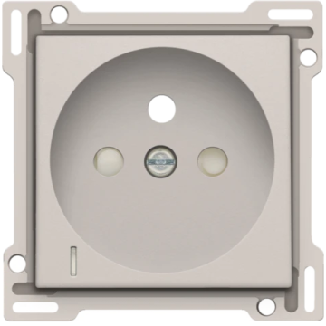 Niko centraalplaat voor stopcontact met penaarde, kinderveiligheid en spanningsaanduiding inbouwdiepte 34mm - Original Light Grey (102-66607)
