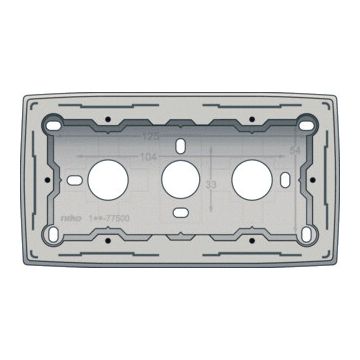 Niko dubbele opbouwdoos voor alle inbouwapparaten uit de Original-reeks - Original Light Grey (102-77500)
