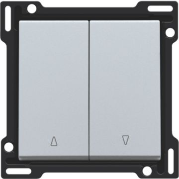 Niko centraalplaat voor tweevoudige rolluikdrukknop - Intense Sterling (121-65914)