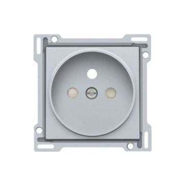 Niko centraalplaat voor stopcontact met penaarde en kinderveiligheid inbouwdiepte 21mm - Intense Sterling (121-66101)