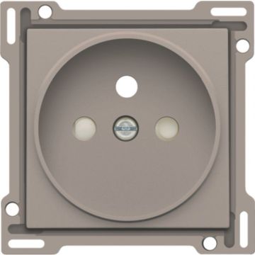 Niko centraalplaat voor stopcontact met penaarde en kinderveiligheid inbouwdiepte 21mm - Intense Bronze (123-66101)