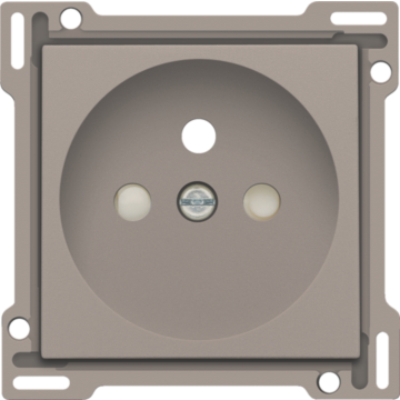 Niko centraalplaat voor stopcontact met penaarde en kinderveiligheid inbouwdiepte 28,5mm - Intense Bronze (123-66601)
