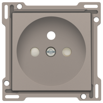 Niko centraalplaat voor stopcontact met klapdeksel, penaarde en kinderveiligheid inbouwdiepte 28,5mm - Intense Bronze (123-66603)
