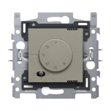 Niko elektronische thermostaat compleet (sokkel+knop+centraalplaat) - Intense Bronze (123-88000)