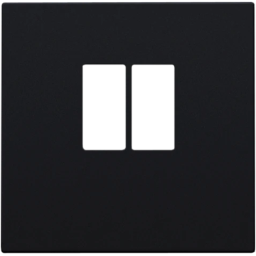 Niko centraalplaat voor enkelvoudige luidsprekeraansluiting - Intense Matt Black (161-69801)