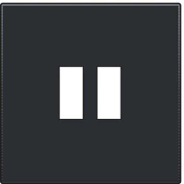 Niko centraalplaat voor dubbele USB-A-lader - Intense Matt Black (161-68001)