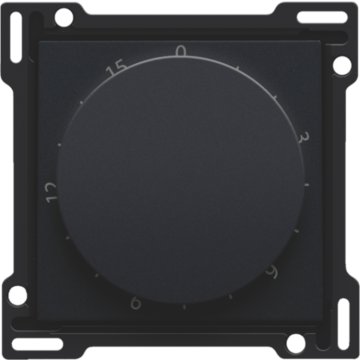 Niko draaiknop en centraalplaat voor tijdschakelaar instelbaar tot 15 min - Intense Matt Black (161-64806)