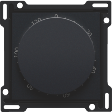 Niko draaiknop en centraalplaat voor tijdschakelaar instelbaar tot 120 min - Intense Matt Black (161-64906)