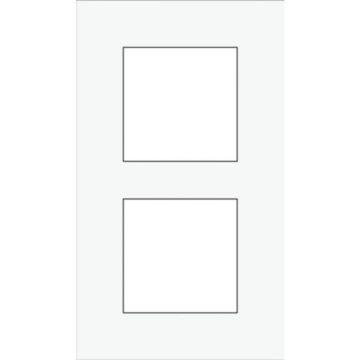 Niko afdekplaat 2-voudig 60mm centerafstand - Pure Liquid Snow White (241-76200)