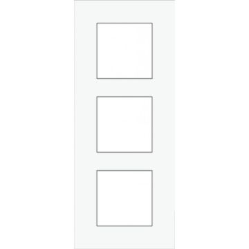 Niko afdekplaat 3-voudig 60mm centerafstand - Pure Liquid Snow White (241-76300)