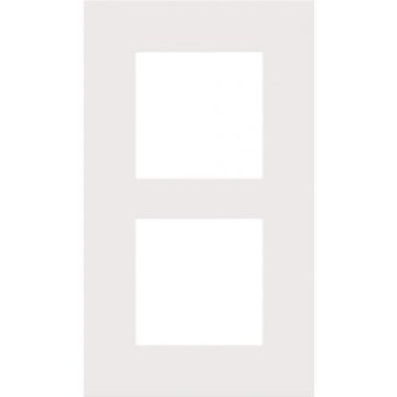 Niko tweevoudige afdekplaat 60mm centerafstand - Pure Steel White (154-76200)