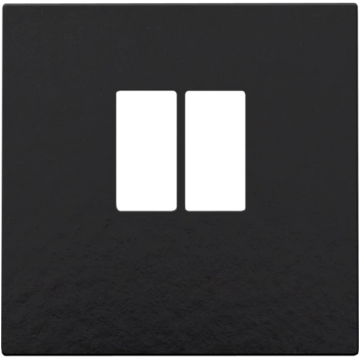 Niko centraalplaat voor enkelvoudige luidsprekeraansluiting - Pure Bakelite Piano Black (200-69801)