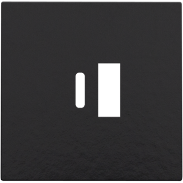 Niko centraalplaat voor USB A en C-lader - Pure Bakelite Piano Black (200-68002)