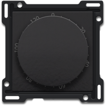 Niko draaiknop en centraalplaat voor tijdschakelaar instelbaar tot 120 min - Pure Bakelite Piano Black (200-64906)