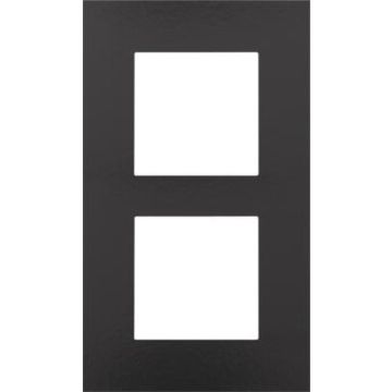 Niko afdekplaat 2-voudig 60mm centerafstand - Pure Bakelite Piano Black (200-76200)