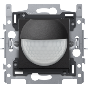 Niko wandbewegingsmelder 180° inbouwhoogte 1,2m 230V bereik 9m met klauwbevestiging - Pure Bakelite Piano Black (200-78010)