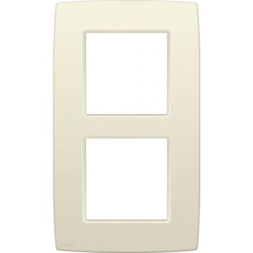Niko tweevoudige afdekplaat 60mm centerafstand - Original Cream (100-76200)