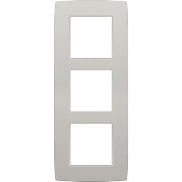 Niko drievoudige afdekplaat 60mm verticale centerafstand - Original Light Grey (102-76300)