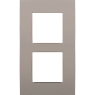 Niko tweevoudige afdekplaat 60mm centerafstand - Intense Bronze (123-76200)