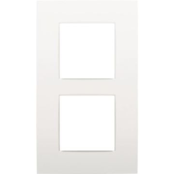 Niko tweevoudige afdekplaat 60mm centerafstand - Intense White (120-76200)
