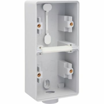 Niko Hydro waterdicht tweevoudige verticale opbouwdoos - leeg met 1x M20 ingang - grijs (700-84201)