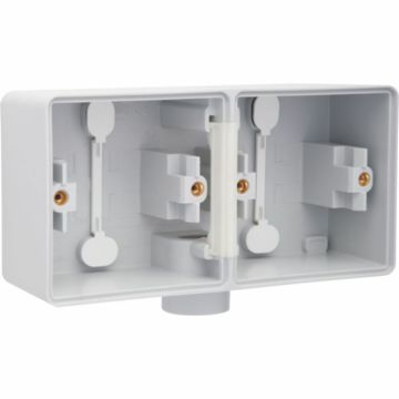 Niko Hydro tweevoudige horizontale opbouwdoos - leeg met 1x M20 ingang - grijs (700-84801)