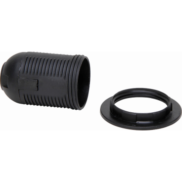 Kopp lamphouder E27 met ring zwart (212415047)