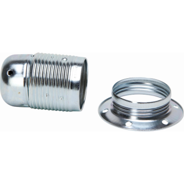 Kopp lamphouder E27 metaal met ring chroom (212620007)