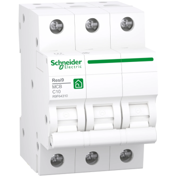 Schneider Electric automaat 3-polig 10A C-curve (R9F64310)