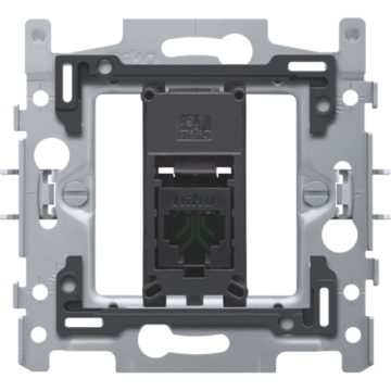 Niko sokkel UTP contactdoos 1-voudig Cat5E vlakke uitvoering voor klauwbevestiging (170-65151)