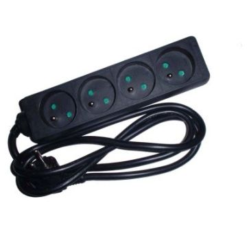 Elimex stekkerdoos 4-voudig met penaarde met kinderbeveiliging 3 meter - zwart (38310)