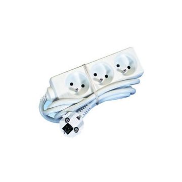 Elimex stekkerdoos 3-voudig met penaarde met kinderbeveiliging 1,5 meter - wit