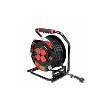 Bouwkabelhaspel met vaste sokkel 40 meter H07RN -F 3G1,5 neopreen (BIZ 700917)