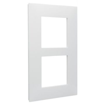 Legrand afdekplaat stopcontact 2-voudig 57mm centerafstand verticaal - Valena Next Wit Opaal (741108)