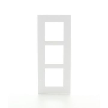 Legrand afdekplaat stopcontact 3-voudig 57mm centerafstand verticaal - Valena Next Wit Opaal (741109)