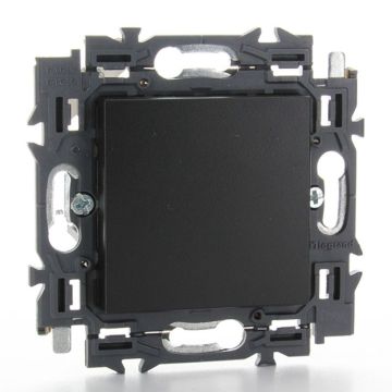Legrand blindplaat volledig apparaat met spanklauwen - Valena Next Zwart Gefumeerd (741780)
