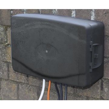 Aansluitbox voor stekkerdoos 345x210x125mm (LxBxH) grijs (44005)