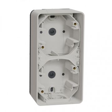 Schneider Electric opbouwdoos 2-voudig IP55 verticaal - Mureva Styl wit (MUR39912)