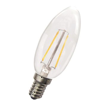 Bailey LED lamp filament helder kaars E14 4W 470lm warm wit 2700K - per 3 stuks (142723)