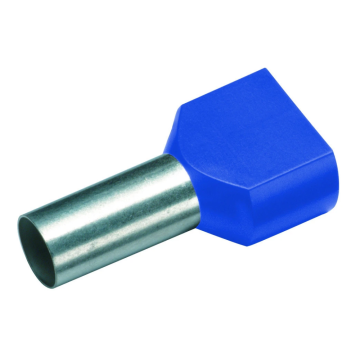 Cimco adereindhuls geïsoleerd TWIN 2x16mm2 hulslengte 14mm blauw - per 100 stuks (187714)
