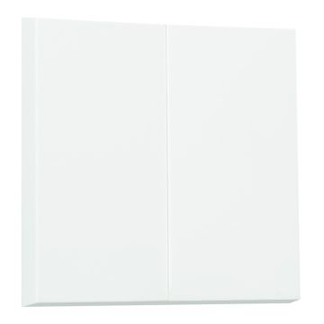 EMhub Quadro55 (by Kopp) dubbele bedieningswip tbv serie- en wissel/wisselschakelaar - zuiver wit mat (4088042)