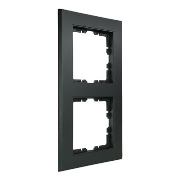 EMhub Quadro55 (by Kopp) afdekraam 2-voudig - zwart mat (4088089)